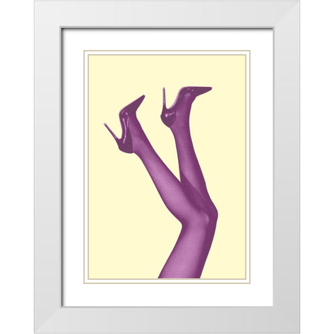 Kick Up Your Heels #05 White Modern Wood Framed Art Print with Double Matting by 1x Studio III