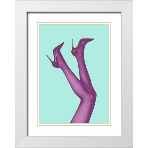 Kick Up Your Heels #06 White Modern Wood Framed Art Print with Double Matting by 1x Studio III