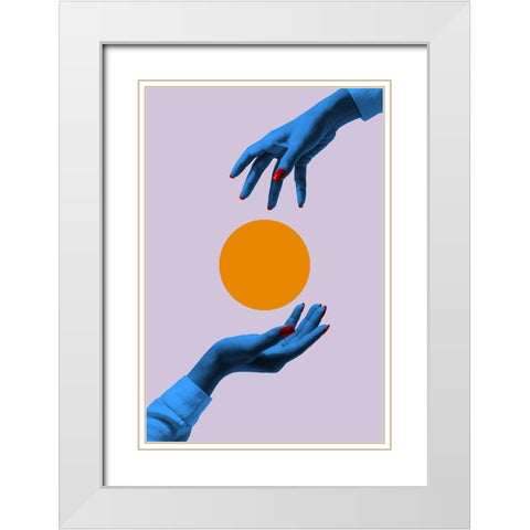 Chosen No 01 White Modern Wood Framed Art Print with Double Matting by 1x Studio III