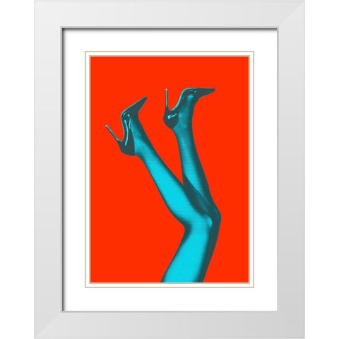 Kick up Your Heels #07 White Modern Wood Framed Art Print with Double Matting by 1x Studio III