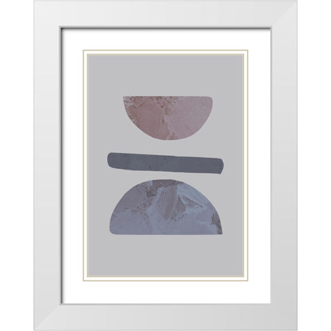 Balance No 01 White Modern Wood Framed Art Print with Double Matting by 1x Studio