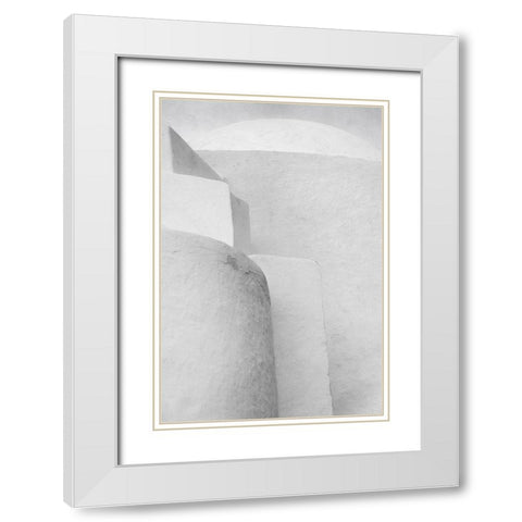 Shades Of White White Modern Wood Framed Art Print with Double Matting by Digalakis, George