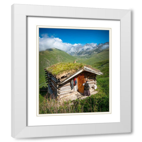 The Gate Of Peace White Modern Wood Framed Art Print with Double Matting by Murattopal