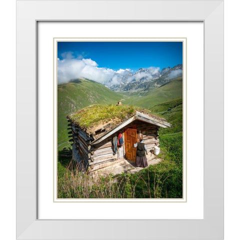 The Gate Of Peace White Modern Wood Framed Art Print with Double Matting by Murattopal