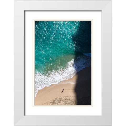 Shadow Chase White Modern Wood Framed Art Print with Double Matting by Puji Anggriawan, Prianto