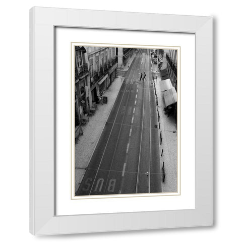 Untitled White Modern Wood Framed Art Print with Double Matting by Coelho, Fernando