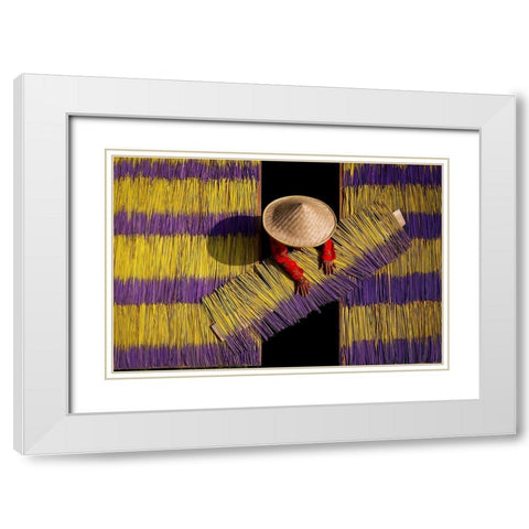 Drying Incenses White Modern Wood Framed Art Print with Double Matting by Herliyanto, Gatot