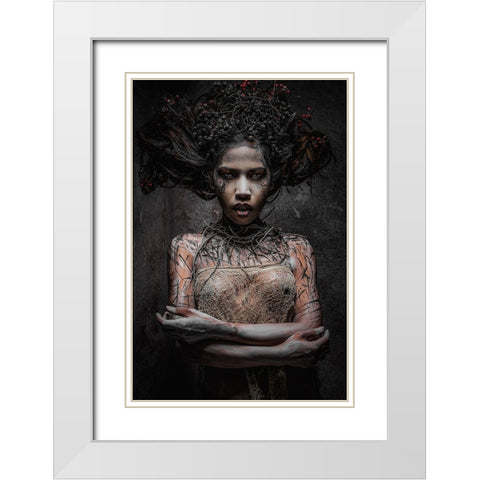 Natural White Modern Wood Framed Art Print with Double Matting by Tesching, Klaus