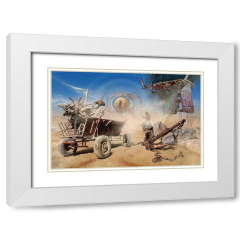 Pc_V0721 White Modern Wood Framed Art Print with Double Matting by Penchev, Radoslav