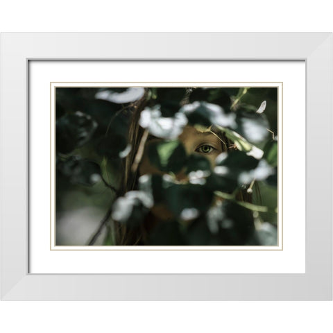 Ma Io Saraandsup2; La Stessa White Modern Wood Framed Art Print with Double Matting by Anghileri, Marina