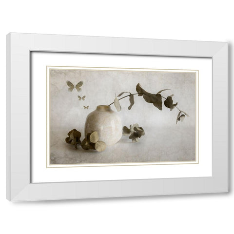 Calm Days White Modern Wood Framed Art Print with Double Matting by Kiral, Cicek