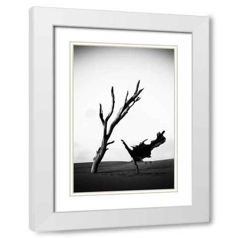 Contrast White Modern Wood Framed Art Print with Double Matting by Abu, Dekel
