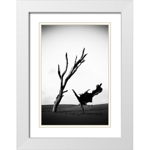Contrast White Modern Wood Framed Art Print with Double Matting by Abu, Dekel