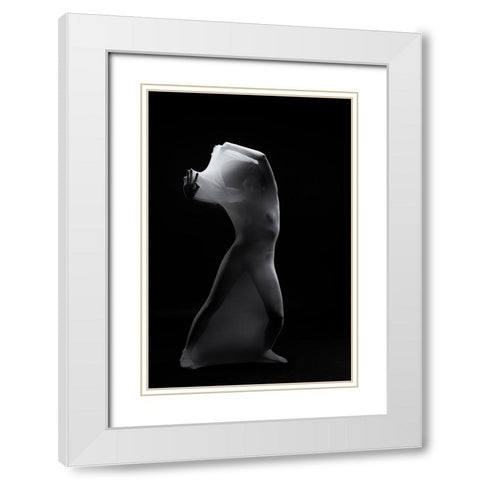 Flounder White Modern Wood Framed Art Print with Double Matting by Ding, Sunny