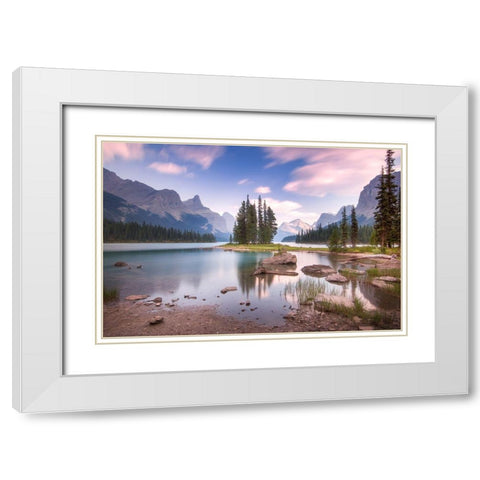 Spirit Island White Modern Wood Framed Art Print with Double Matting by Schaarschmidt, Christoph