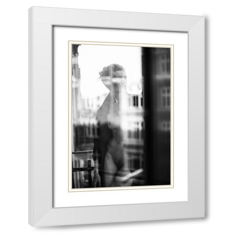 Mirror White Modern Wood Framed Art Print with Double Matting by Kaminski, Lukas