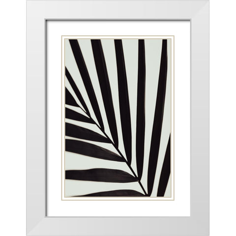 Graphic palm leaf_1 White Modern Wood Framed Art Print with Double Matting by 1x Studio III