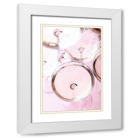 Champagne tower_2 White Modern Wood Framed Art Print with Double Matting by 1x Studio III