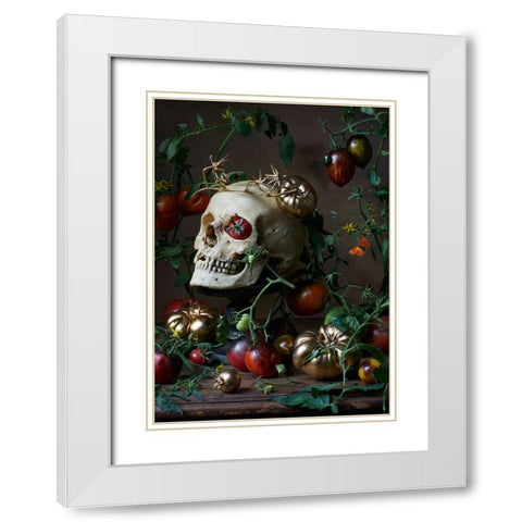 Pomo Doro White Modern Wood Framed Art Print with Double Matting by Alena