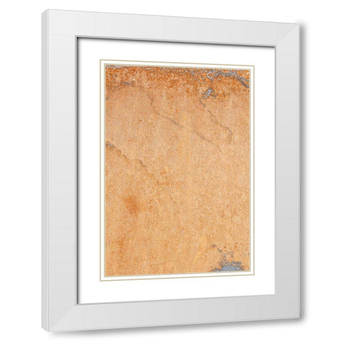 Orange wall White Modern Wood Framed Art Print with Double Matting by 1x Studio III