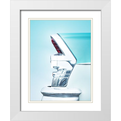 Us Classic Car 1955 Century Tail Fin Abstract White Modern Wood Framed Art Print with Double Matting by Gube, Beate