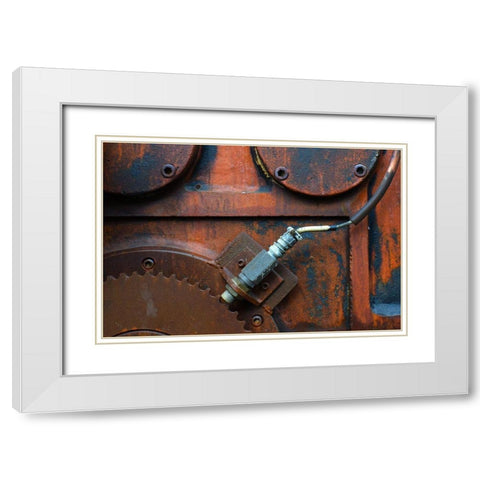 Rust White Modern Wood Framed Art Print with Double Matting by Wakefield, Tanner