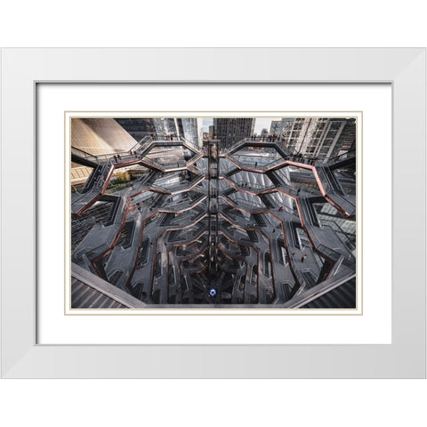 Wide Vessel White Modern Wood Framed Art Print with Double Matting by Tagliarino, Marco