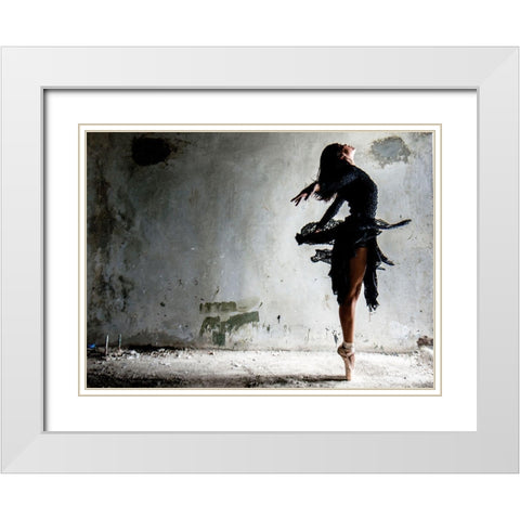 Freedom White Modern Wood Framed Art Print with Double Matting by Olla, Mila