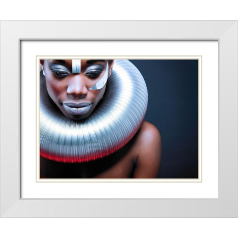 Ice Queen White Modern Wood Framed Art Print with Double Matting by Conti, Simone