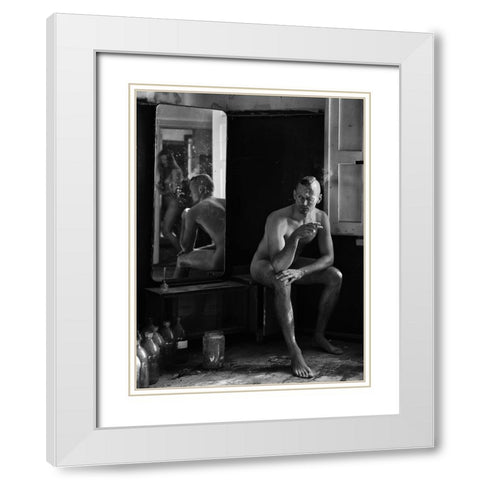 Hate It When You Leave White Modern Wood Framed Art Print with Double Matting by Kapsha, Eduards