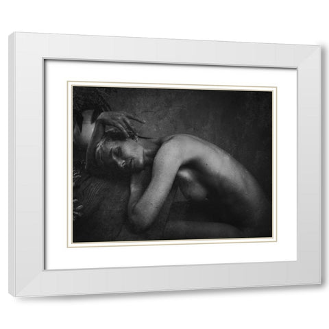 The Sleeping.... White Modern Wood Framed Art Print with Double Matting by Kurz, Christian