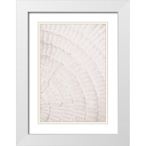 Pattern plate_beige_2 White Modern Wood Framed Art Print with Double Matting by 1x Studio III