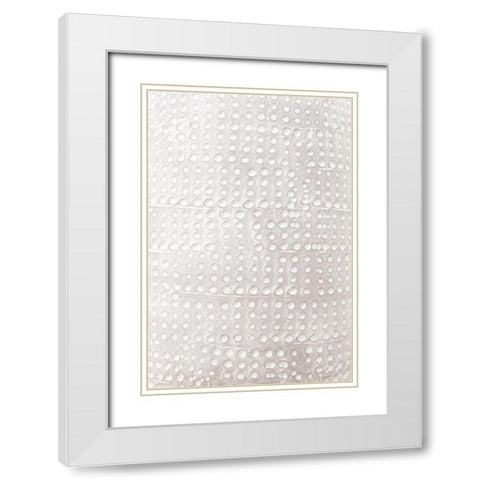 Pattern Clay_1 White Modern Wood Framed Art Print with Double Matting by 1x Studio III