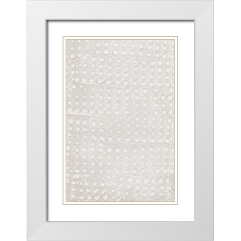 Clay Pattern_2 White Modern Wood Framed Art Print with Double Matting by 1x Studio III