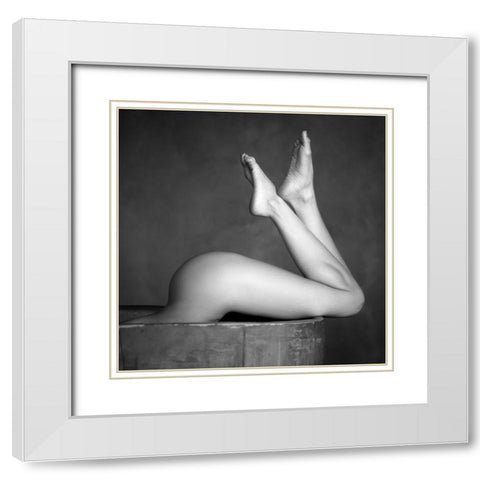 Bathroom White Modern Wood Framed Art Print with Double Matting by Markachev, Leonid