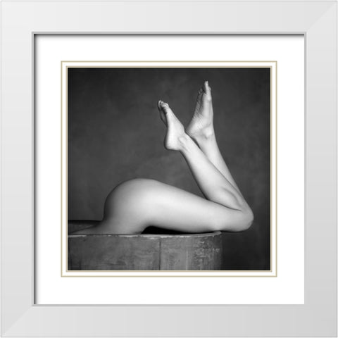 Bathroom White Modern Wood Framed Art Print with Double Matting by Markachev, Leonid