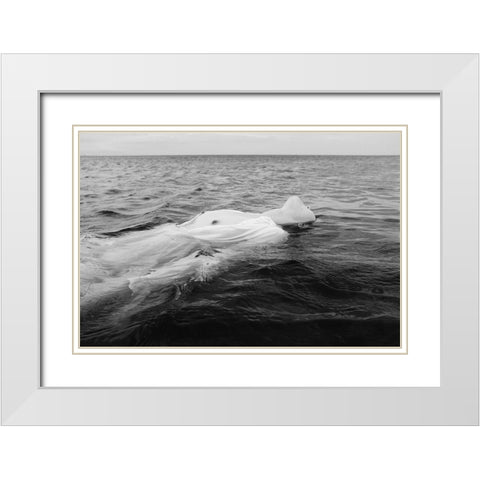 Ebb Tide White Modern Wood Framed Art Print with Double Matting by Ishikura, Takaaki