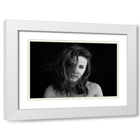 Sensual Beauty [Mimi Ch] White Modern Wood Framed Art Print with Double Matting by Krystynek MQEP, Martin