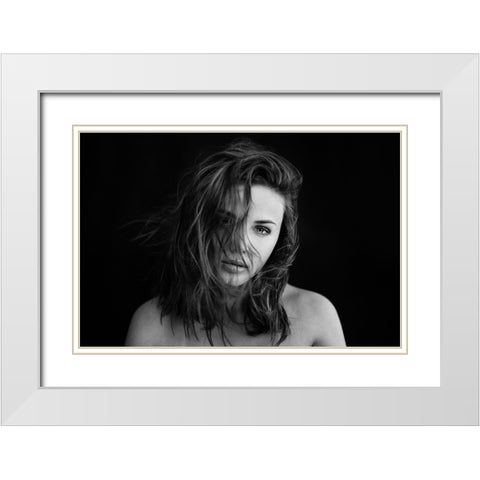 Sensual Beauty [Mimi Ch] White Modern Wood Framed Art Print with Double Matting by Krystynek MQEP, Martin