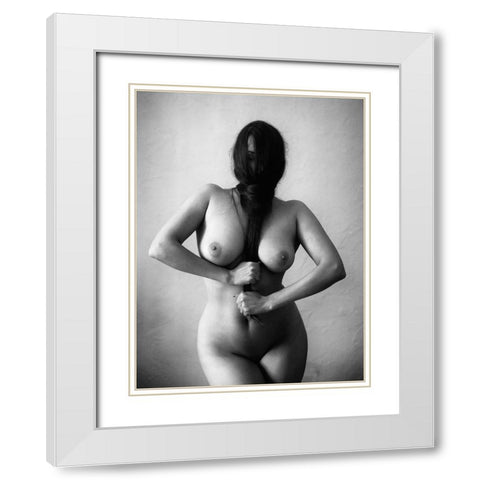 Marina White Modern Wood Framed Art Print with Double Matting by Kapsha, Eduards