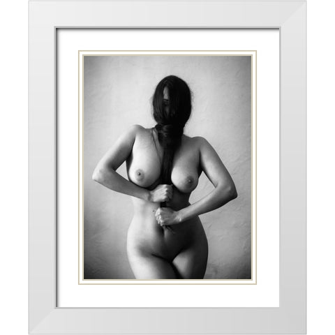 Marina White Modern Wood Framed Art Print with Double Matting by Kapsha, Eduards
