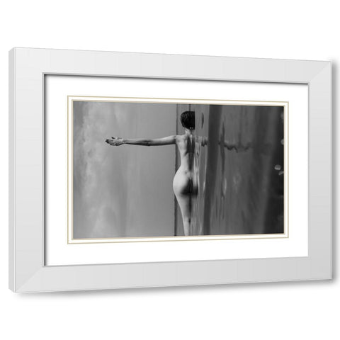 Between Sky And Water 2 White Modern Wood Framed Art Print with Double Matting by Faletkin, Mikhail