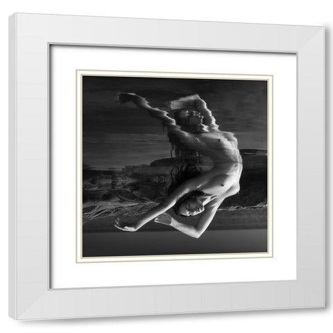 Venus Dancing After Birth (Part 1) White Modern Wood Framed Art Print with Double Matting by Lazzarotti, Paolo