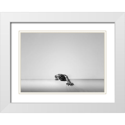 The Pain White Modern Wood Framed Art Print with Double Matting by Alizolghadri93