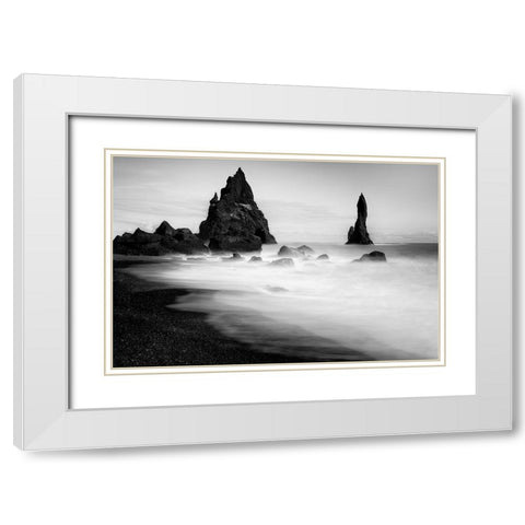 Black Sand White Modern Wood Framed Art Print with Double Matting by Jikharev, Alexander