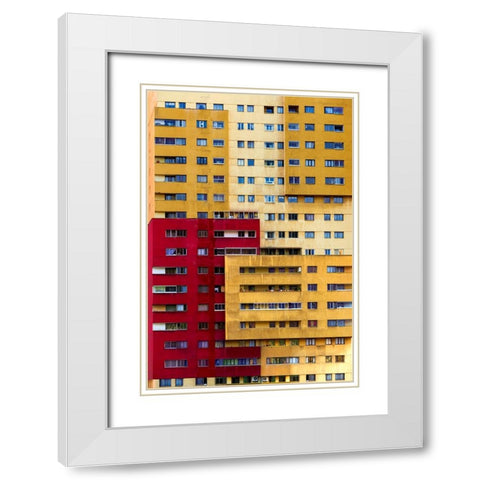 A Building Full Of Life White Modern Wood Framed Art Print with Double Matting by Mohammad Hossein, Hamid