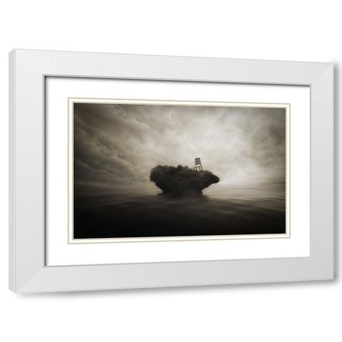 Reserved Seats Without A Master White Modern Wood Framed Art Print with Double Matting by kazutoshikawakami