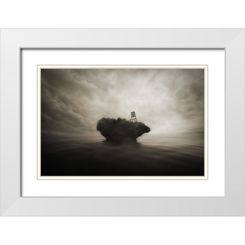 Reserved Seats Without A Master White Modern Wood Framed Art Print with Double Matting by kazutoshikawakami