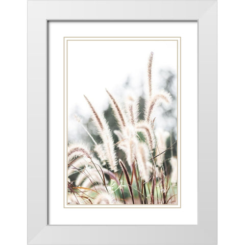 Grass White Modern Wood Framed Art Print with Double Matting by 1x Studio III