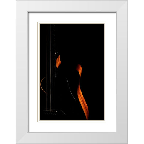 Curves. White Modern Wood Framed Art Print with Double Matting by Taylor, Chris